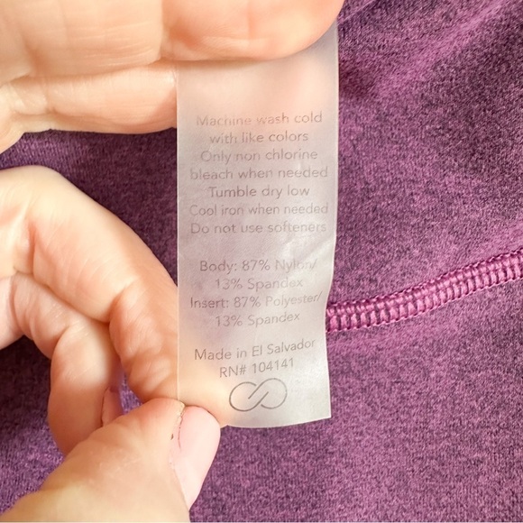 CALIA Essential Crossover Heathered Purple Fitted Capris Leggings sz Small - Picture 14 of 14